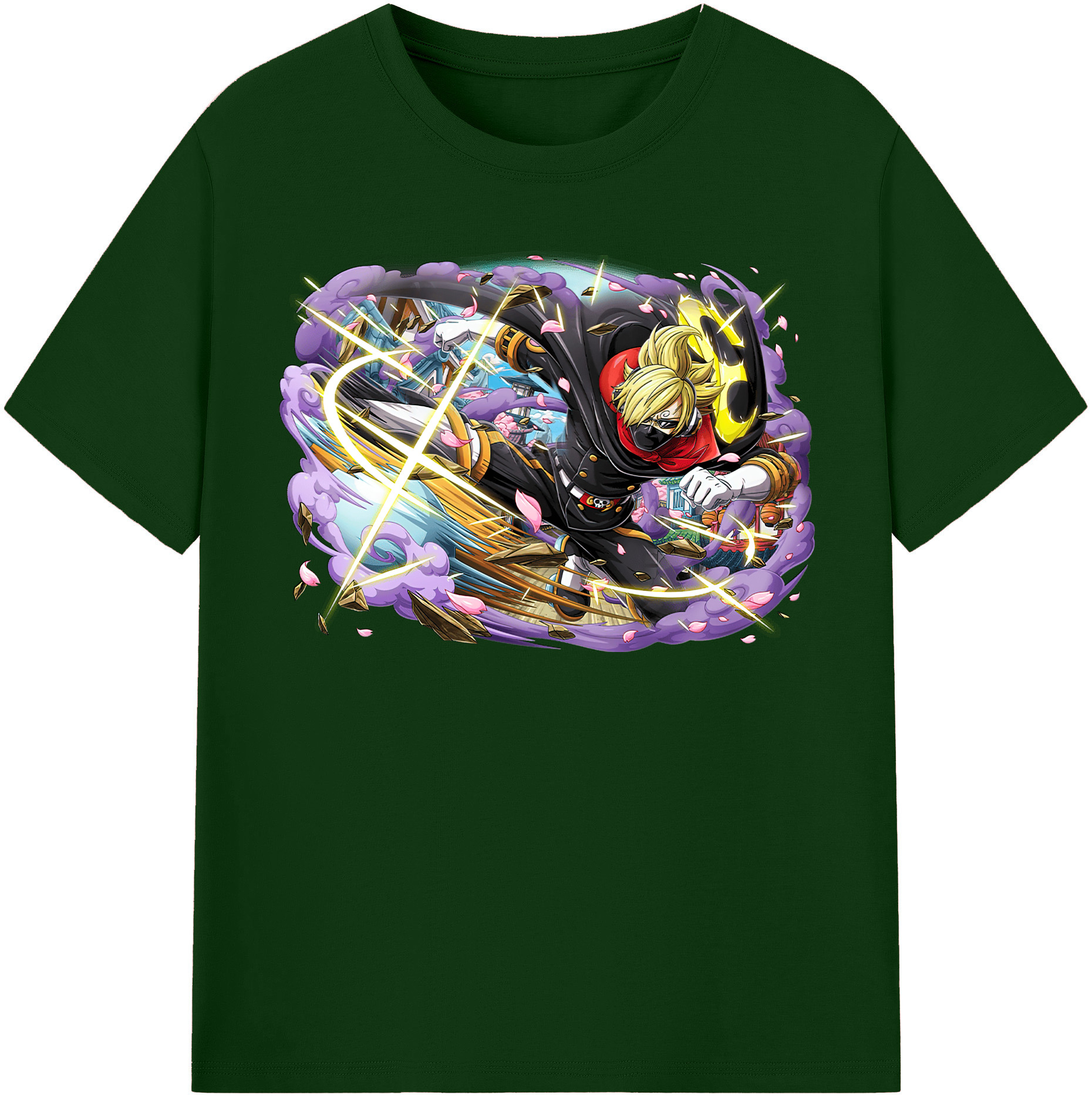 ワンピース サンジ ONE PIECE Sanji 綿100％半袖Tシャツ（フロントプリント）